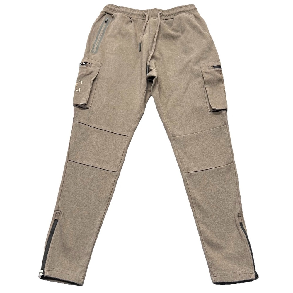 ASRV 0400 Core Division‎ Cargo Sweatpants Mens M Brown Logo Workout Gym